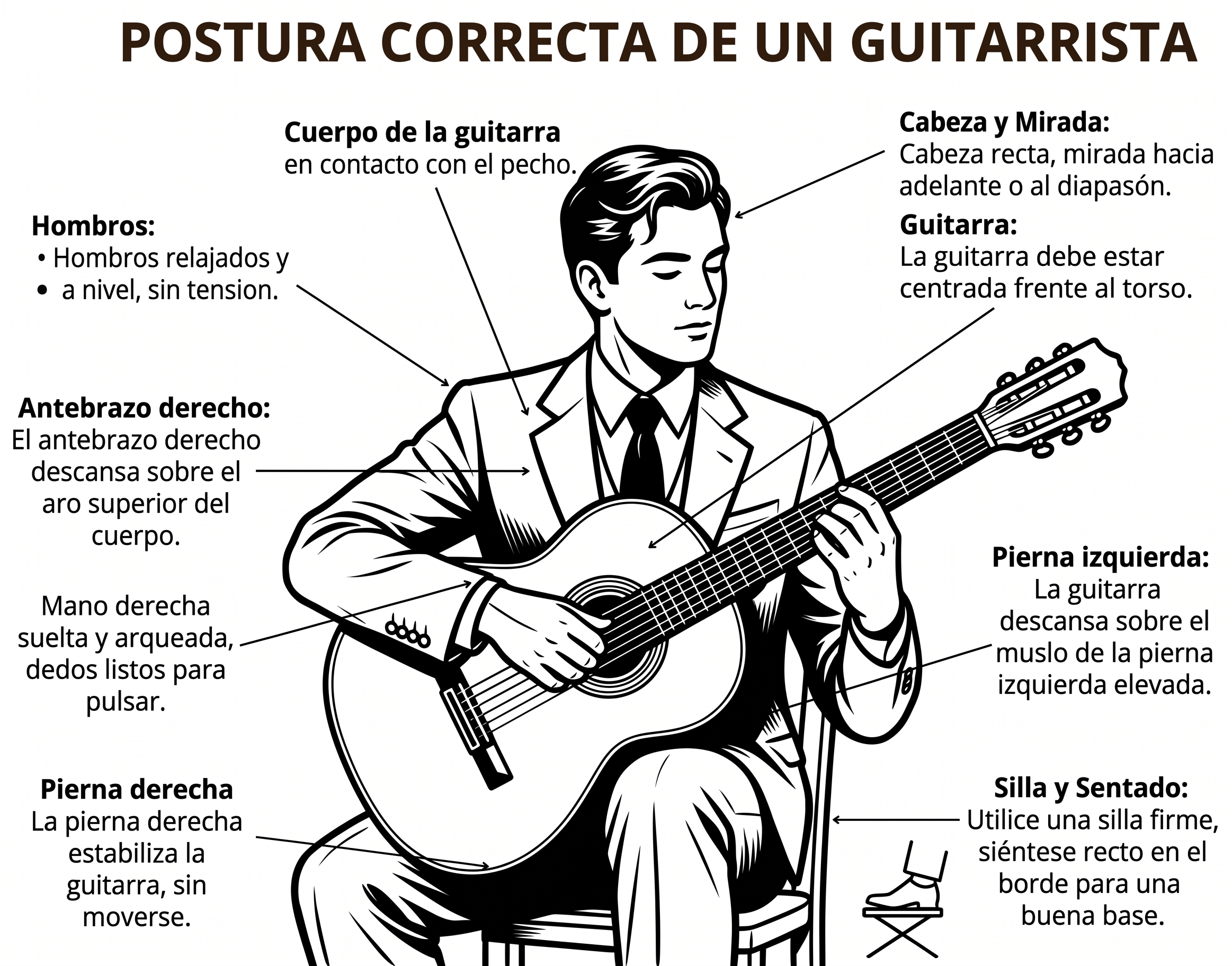 Postura Correcta del Guitarrista